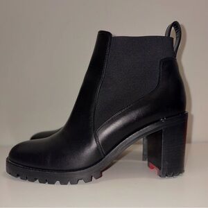 Christian Louboutin 70mm Marchacroche Leather Chelsea Booties